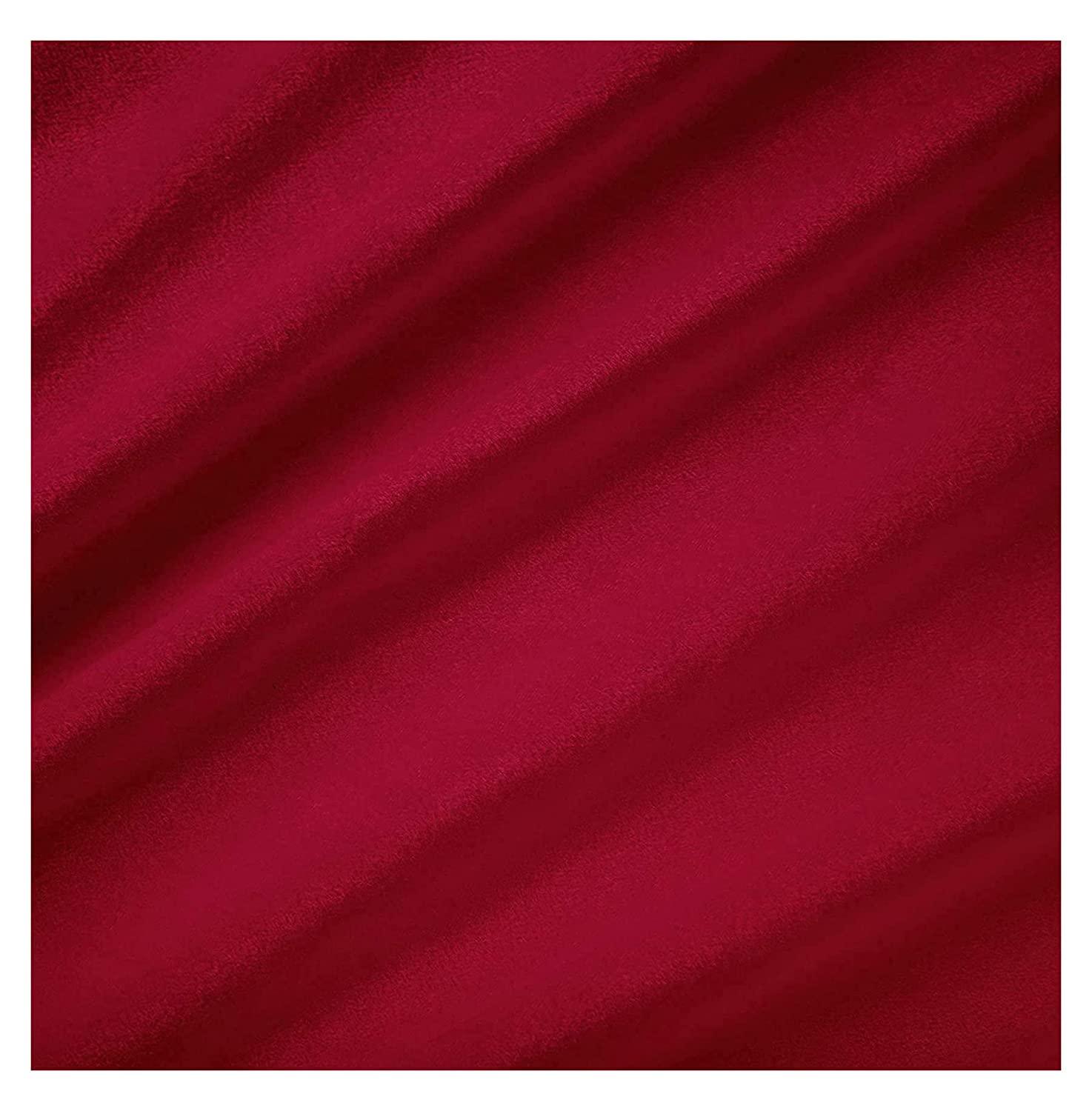 Velours Maroon Plain Velvet Fabric - WoodenTwist