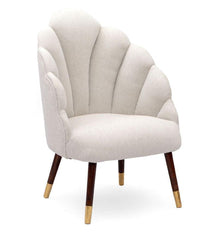 Mango Wood Peacock Chair In Cotton Grey Colour - WoodenTwist