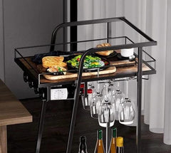 Sturdy Iron Construction Serving Cart