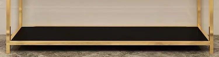 Modern Black Storage Console Table with 3 Drawers | Decorative Console Table