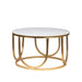 U Shape Golden Coffee Table - WoodenTwist