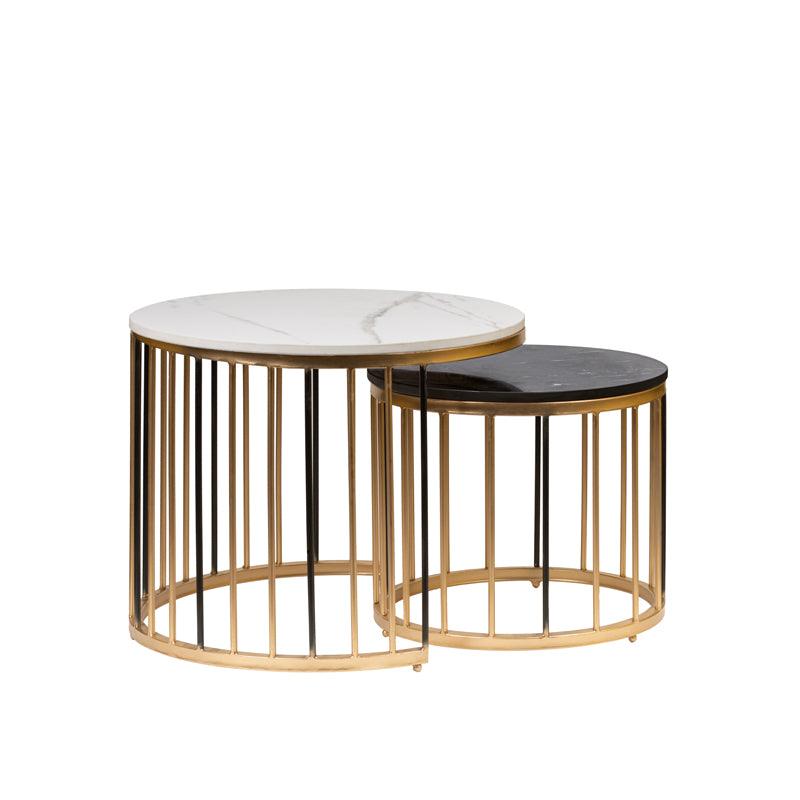 Black & White Golden Coffee vs Nesting Table - WoodenTwist