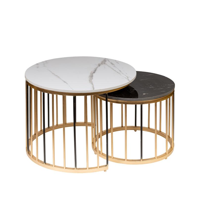 Black & White Golden Coffee vs Nesting Table - WoodenTwist