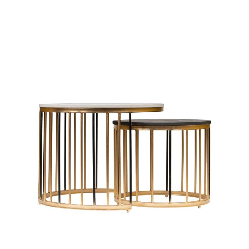 Black & White Golden Coffee vs Nesting Table - WoodenTwist