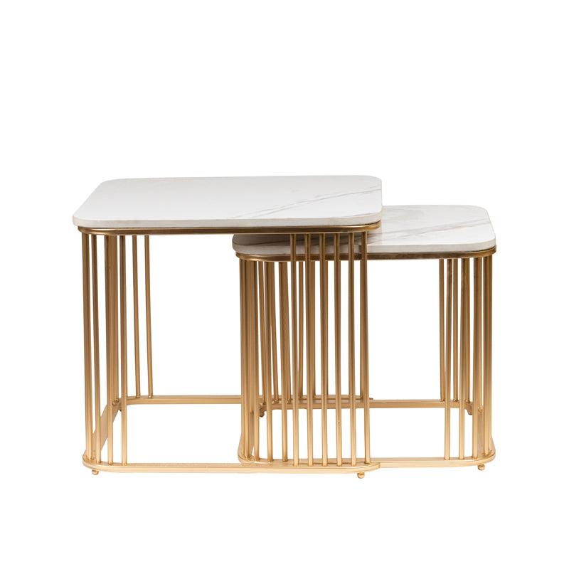 Square Classic Gold Nesting Table - WoodenTwist