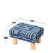 Solid Wood Foot Stool In Cotton Blue Colour - WoodenTwist