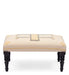 Mango Wood Bench In Cotton White Colour - WoodenTwist