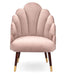 Mango Wood Peacock Chair In Velvet Pink Colour - WoodenTwist