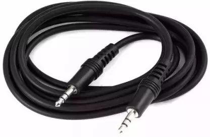 AUX Cable 1.5 m 05 Compatible with Mobile, Laptop, Tablet, Mp3, Gaming Device, Black, One Cable) - WoodenTwist