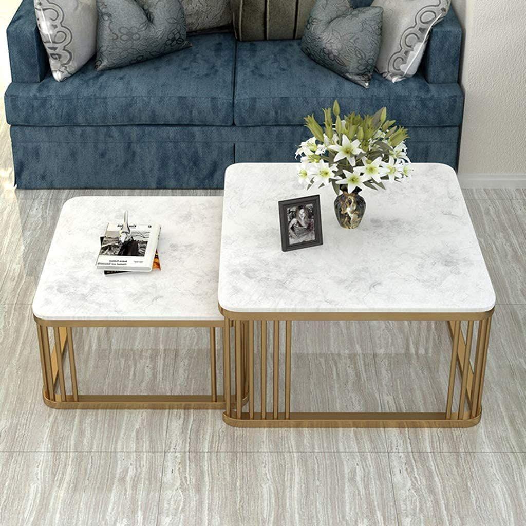 Square Iron Nesting Center Tables Set