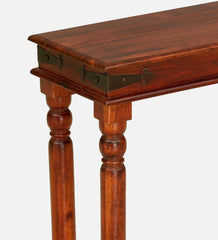 Solid Sheesham Wood Console Table Plain Top - WoodenTwist