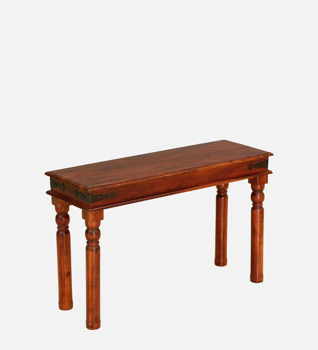 Solid Sheesham Wood Console Table Plain Top - WoodenTwist