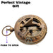 Brass Sundial Compass Vintage Pocket Style Nautical Antique Gift - WoodenTwist