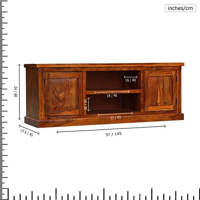 Sheesham Wood Plain TV Unit - WoodenTwist