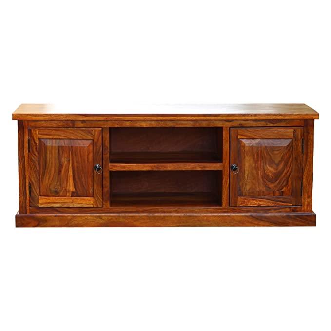 Sheesham Wood Plain TV Unit - WoodenTwist