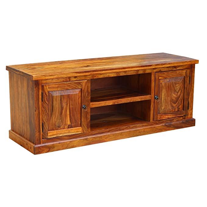 Sheesham Wood Plain TV Unit - WoodenTwist