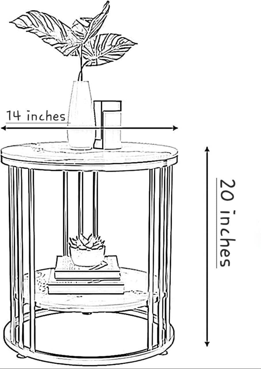 Two-tier Sofa Side Table. - WoodenTwist