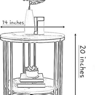 Two-tier Sofa Side Table. - WoodenTwist