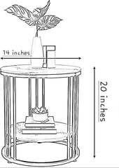 Two-tier Sofa Side Table. - WoodenTwist