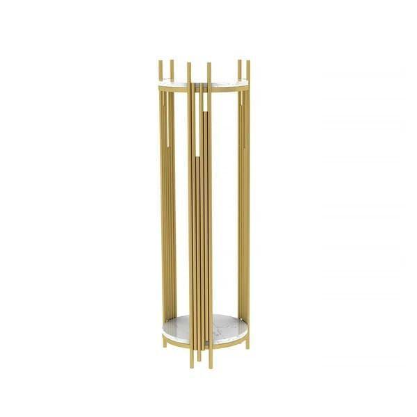 Glossy gold iron with white marble