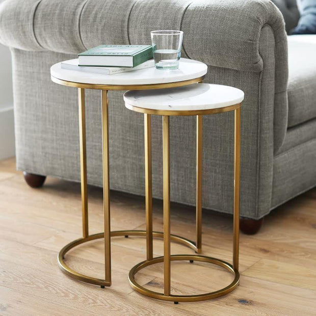 ELEGANCE Sofa Side Nesting Tables. - WoodenTwist