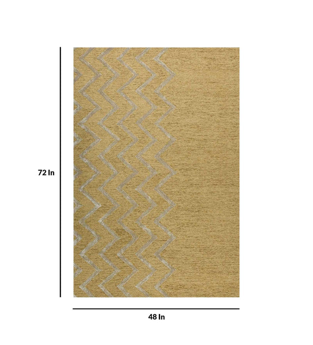 Hand Tufted Canyan Golden Color Carpet - WoodenTwist
