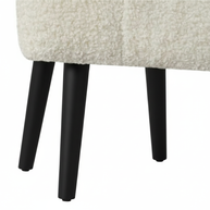 Wooden Twist Boucle Fabric Lounge Chair Beige - WoodenTwist