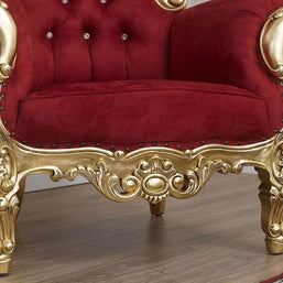 Hand Carved Back Throne