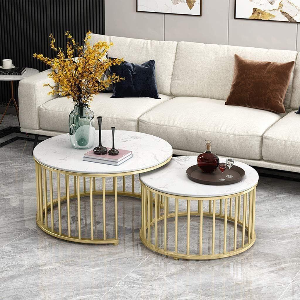 Gold Iron Nesting Center Tables Set