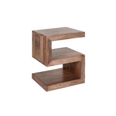 Wooden S Shape Bedside Table With S shaped Modern Look - WoodenTwist