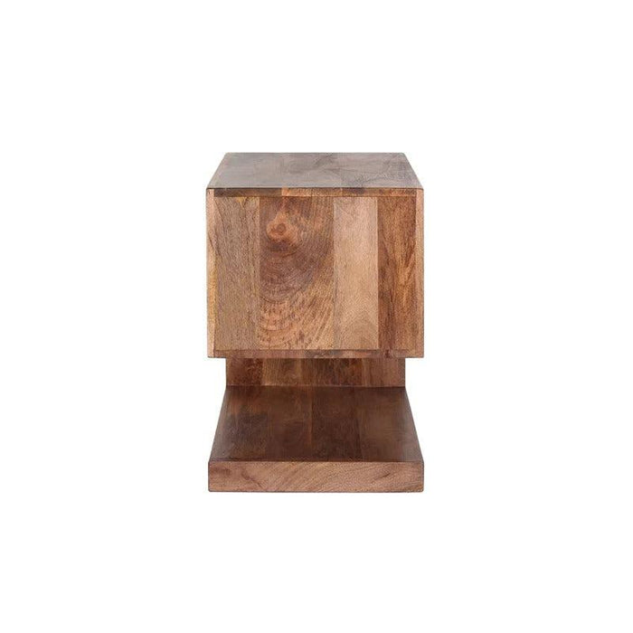 Wooden S Shape Bedside Table With S shaped Modern Look - WoodenTwist