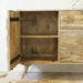 Wooden Twist Pentagonal Hand-Carved Sideboard Cabinet with 1 Door & 3 Drawers - WoodenTwist