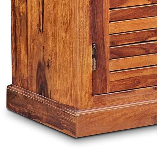Sheesham Wood Shoe Rack (Two Doors With Drawers) - WoodenTwist