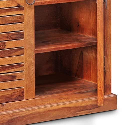 Sheesham Wood Shoe Rack (Two Doors With Drawers) - WoodenTwist