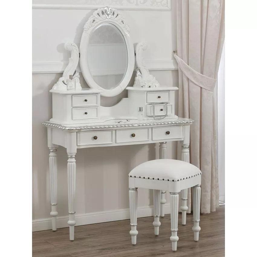 Victorian Modern Baroque dressing table in teak wood