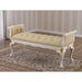 Crystal Buttons Upholstered Bench