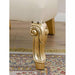 Wooden Twist Baroque Style Buttons Crystal Teak Wood Slipper Chair ( Golden Leaf ) - WoodenTwist