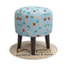 Wooden Twist Harlequin Puffy Ottoman Stool For Living Room - WoodenTwist