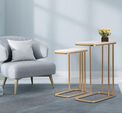 Modern Gold Side Nesting Table - WoodenTwist