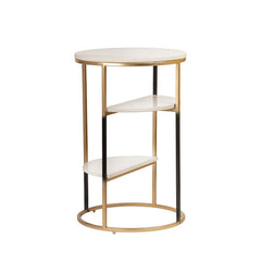 3 Marble Gold Side Table - WoodenTwist