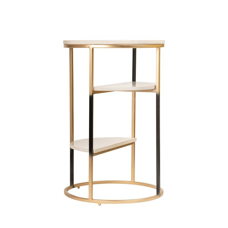 3 Marble Gold Side Table - WoodenTwist