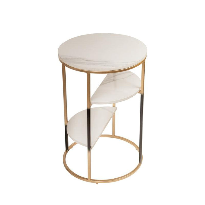 3 Marble Gold Side Table - WoodenTwist