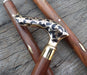 Designer Victorian Vintage Style Antique Brass Head Handle Walking Stick Cane - WoodenTwist