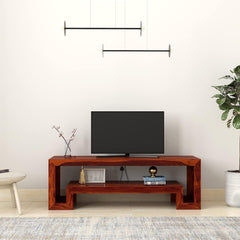 Sheesham Wood U Shape TV Unit - WoodenTwist