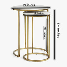 ELEGANCE Sofa Side Nesting Tables. - WoodenTwist
