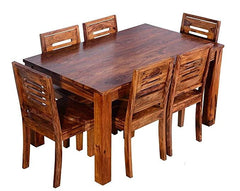 Solid Sheesham Wood Urban 6 Seater Dining Table - WoodenTwist