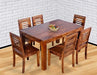 Solid Sheesham Wood Urban 6 Seater Dining Table - WoodenTwist
