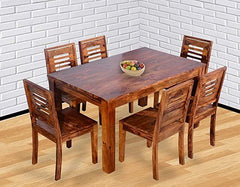 Solid Sheesham Wood Urban 6 Seater Dining Table - WoodenTwist