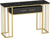 Luxurious Modern Rectangle Console Table with White Marble Top 