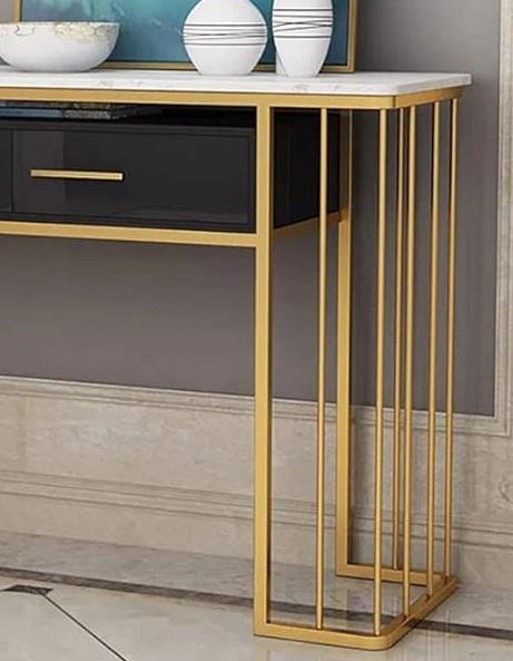 Chic Console Table with Storage Box - Sophisticated Style